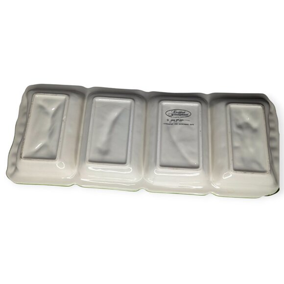 Certified International Judy Phipps Ceramic 4 Compartment Vegetable Platter - Picture 6 of 15